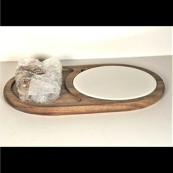 NWT Twine Gourmet Wood & Ceramic Cheese Board Gift Set - Picture 5 of 9